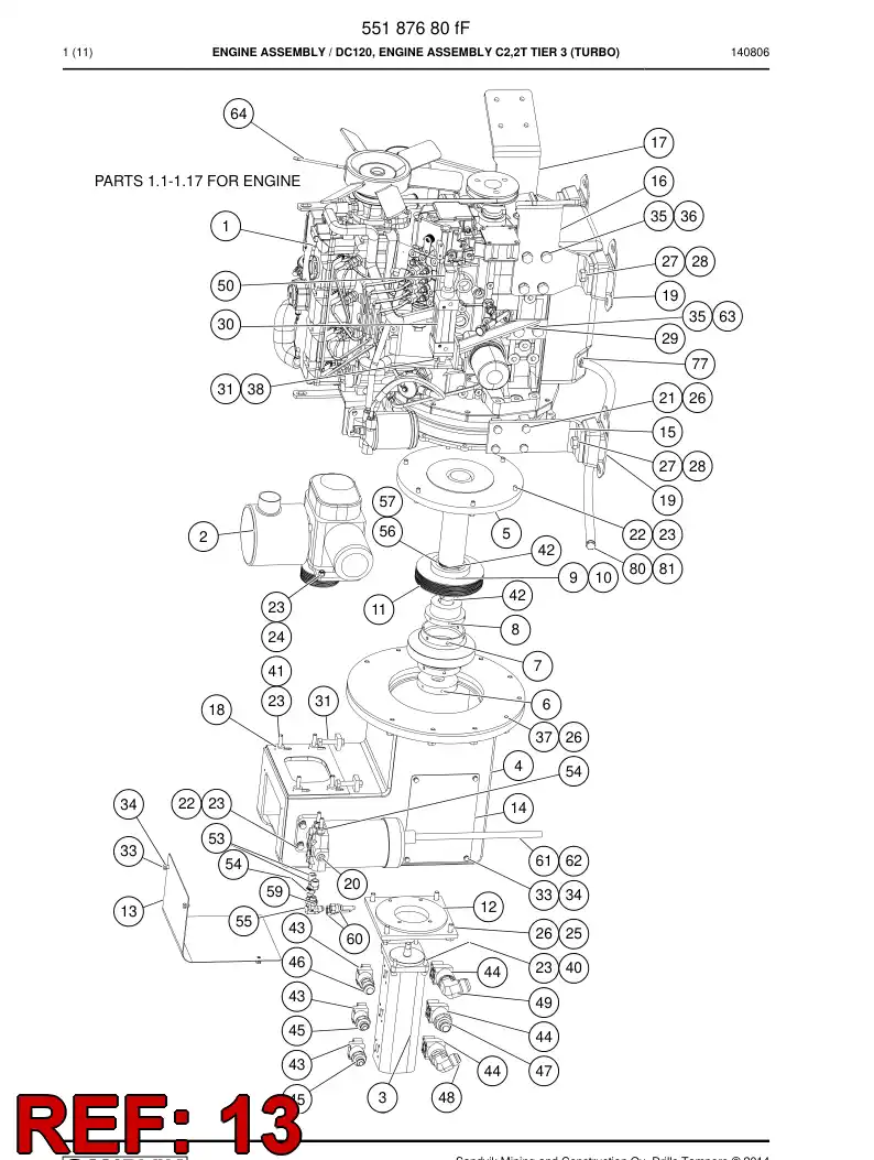 55017109a 550 171 09a Cover - Sandvik Technical Drawing