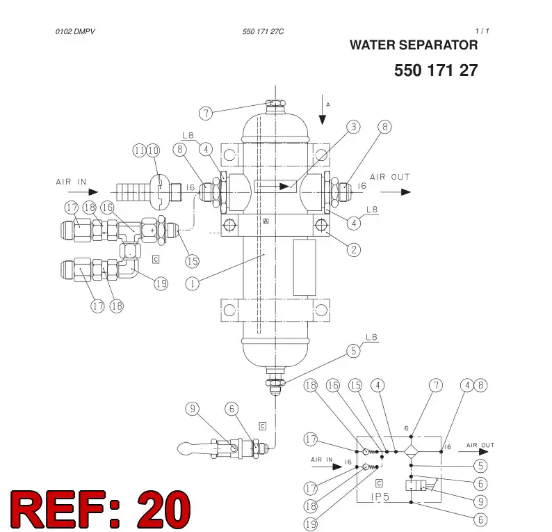 55017126 550 171 26 MOUNTING PLATE - Sandvik Technical Drawing