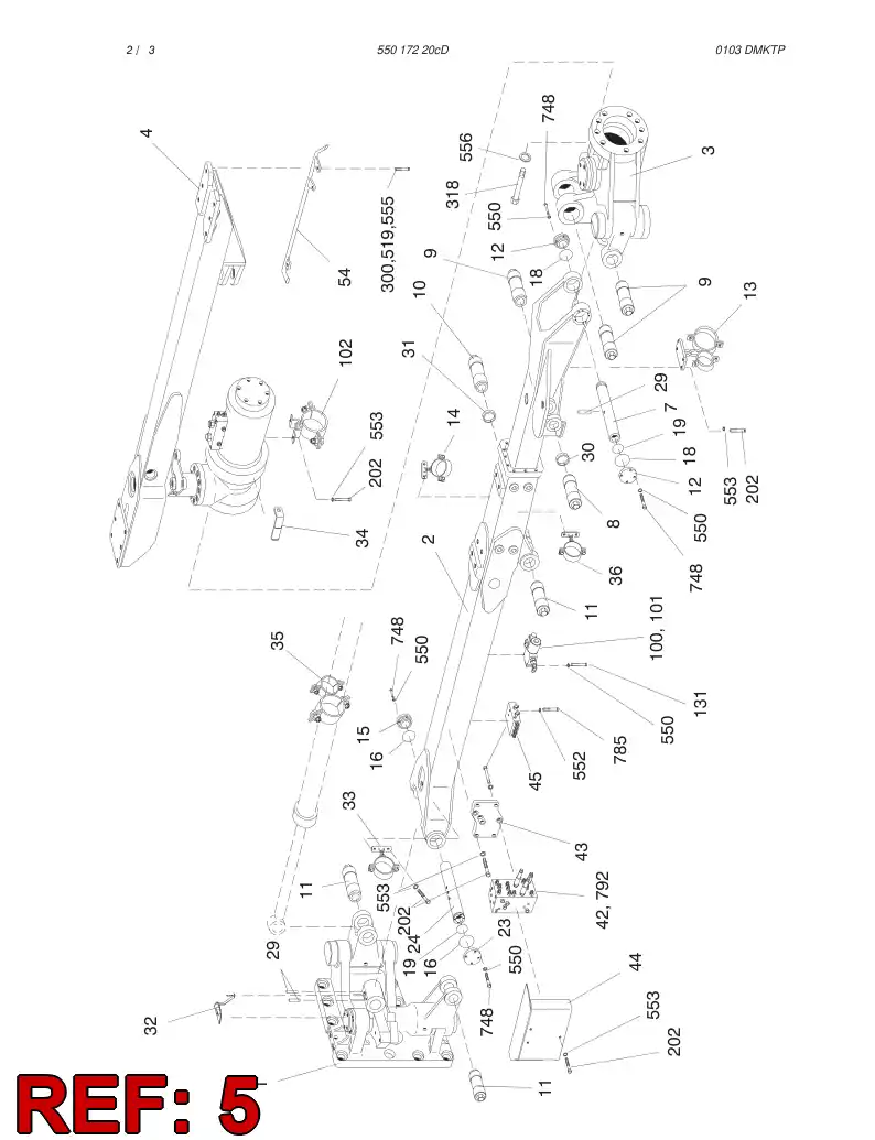 55017219 550 172 19 LIST OF CYLINDERS - Sandvik Technical Drawing