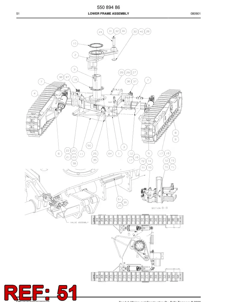 55017226a 550 172 26a Guard - Sandvik Technical Drawing