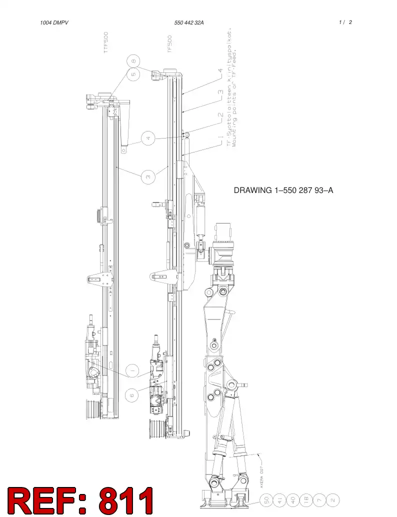 55017251 550 172 51 HOSING - Sandvik Technical Drawing