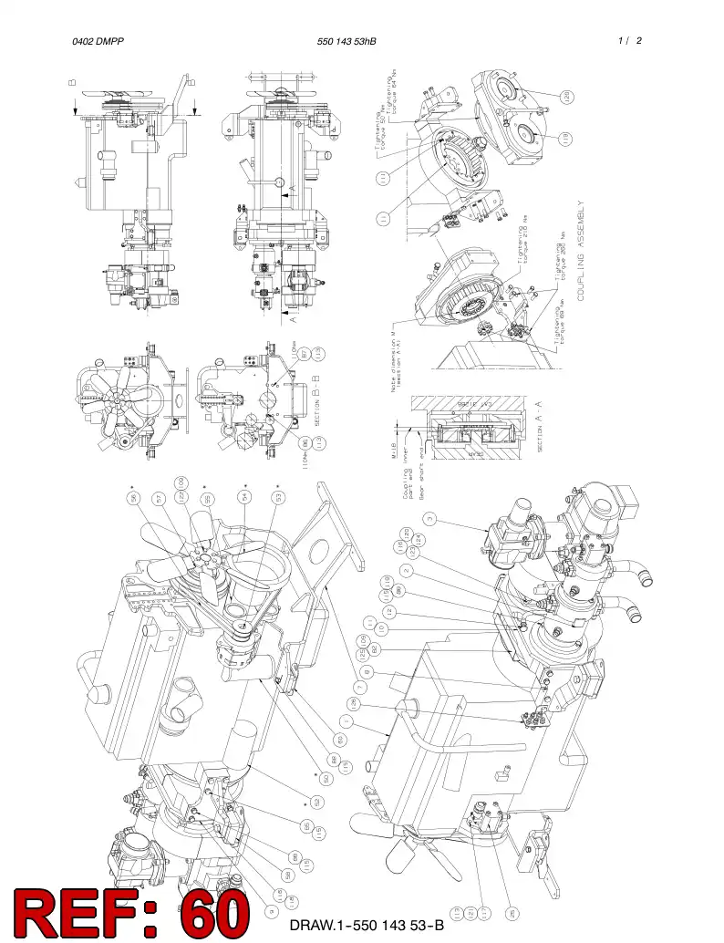 55017256 550 172 56 DAMPER - Sandvik Technical Drawing