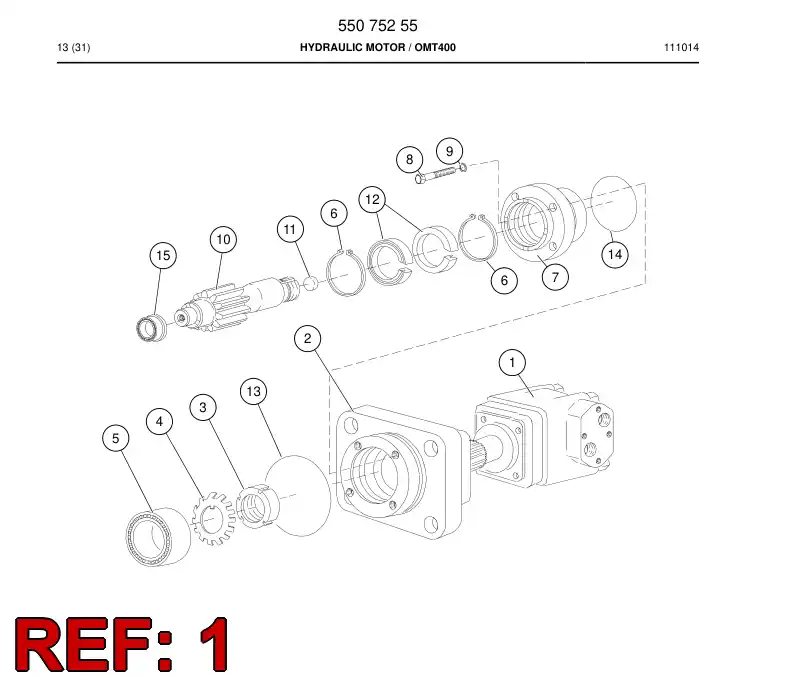 55017377 550 173 77 Gerotor - Sandvik Technical Drawing