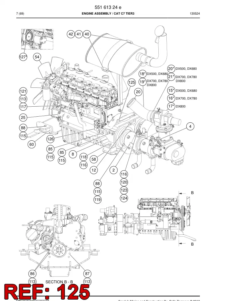 55017388a 550 173 88a Guard - Sandvik Technical Drawing