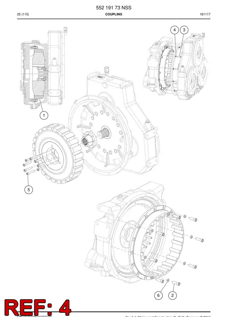 55017471 550 174 71 Washer, Lock, Double - Sandvik Technical Drawing