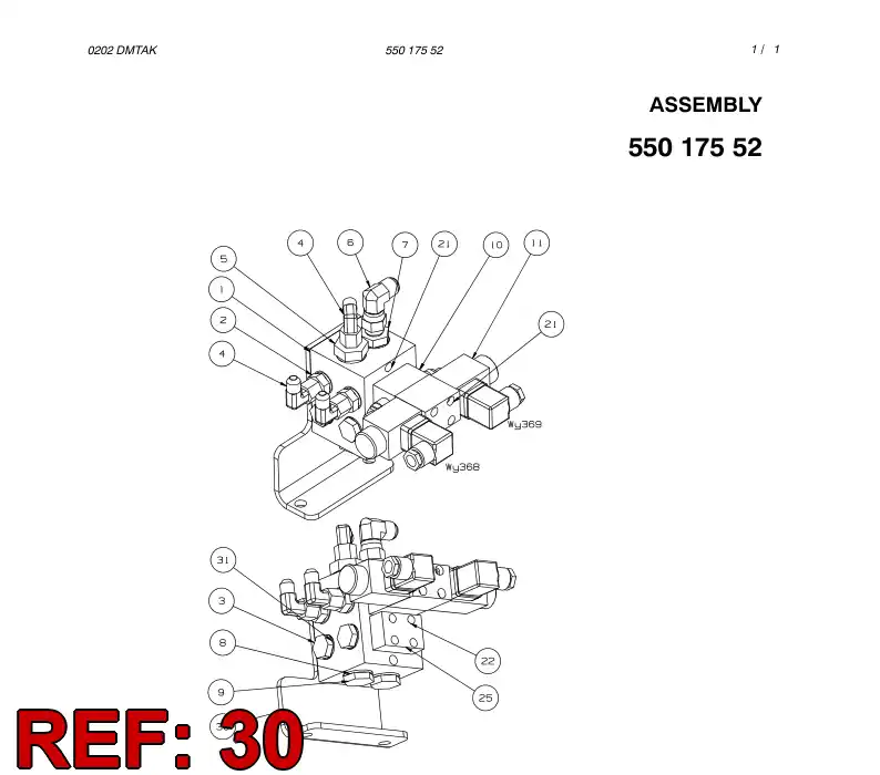 55017510 550 175 10 Supporting block - Sandvik Technical Drawing