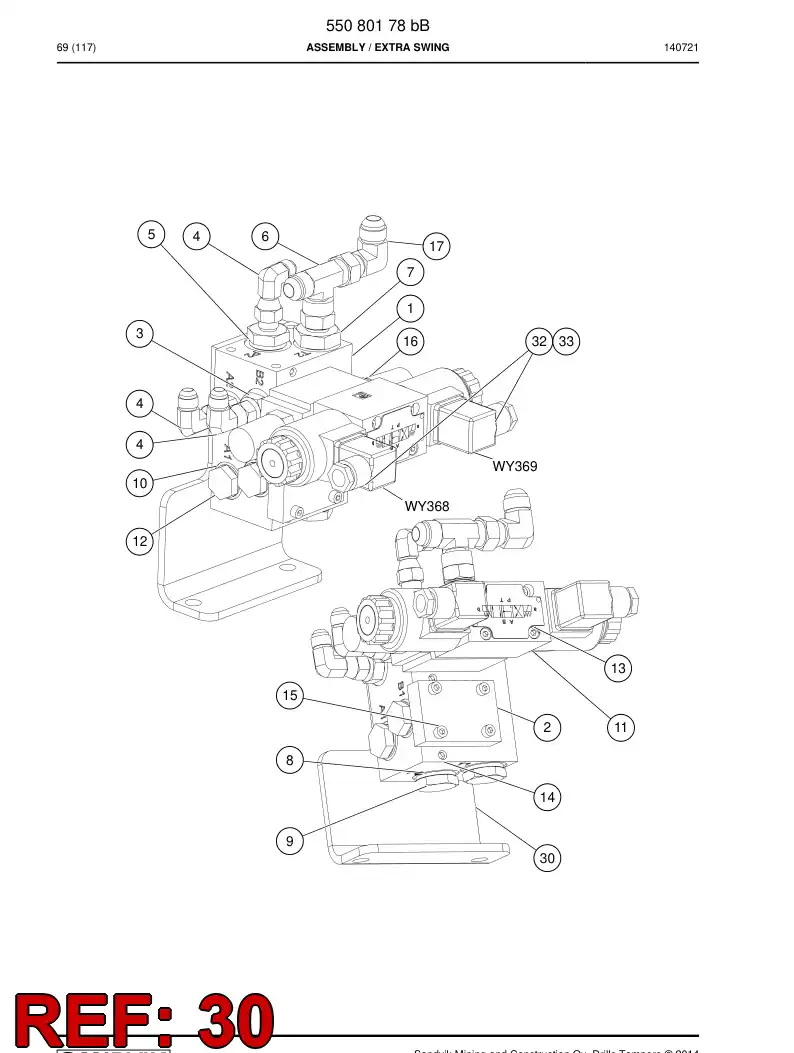 55017510c 550 175 10c Supporting block - Sandvik Technical Drawing