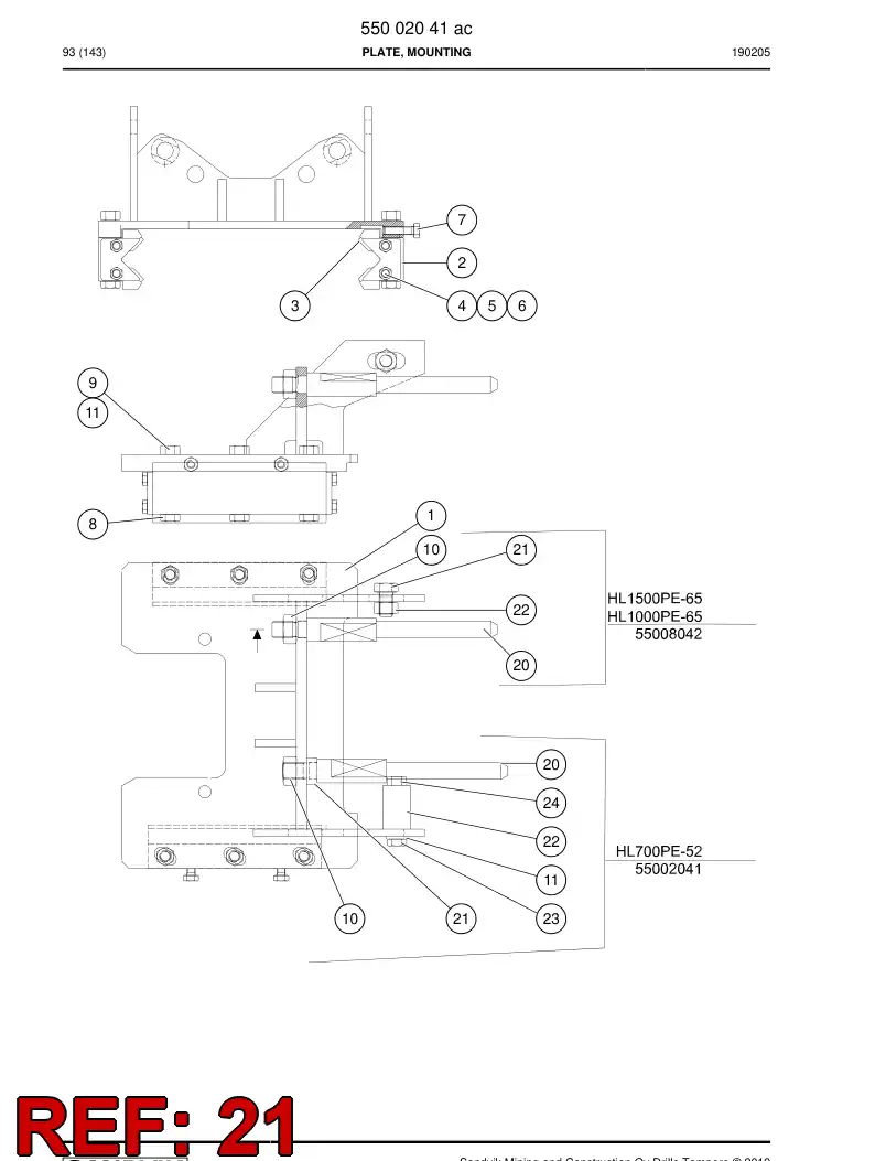 55017559 550 175 59 BUSHING - Sandvik Technical Drawing