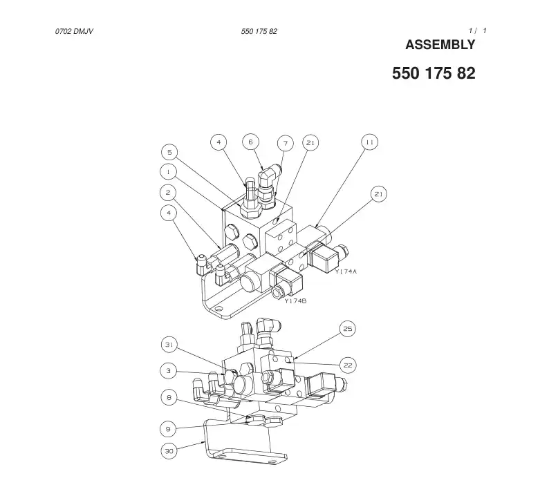 55017582 550 175 82 ASSEMBLY (LOWER FRAME / EXTRA - Sandvik Technical Drawing