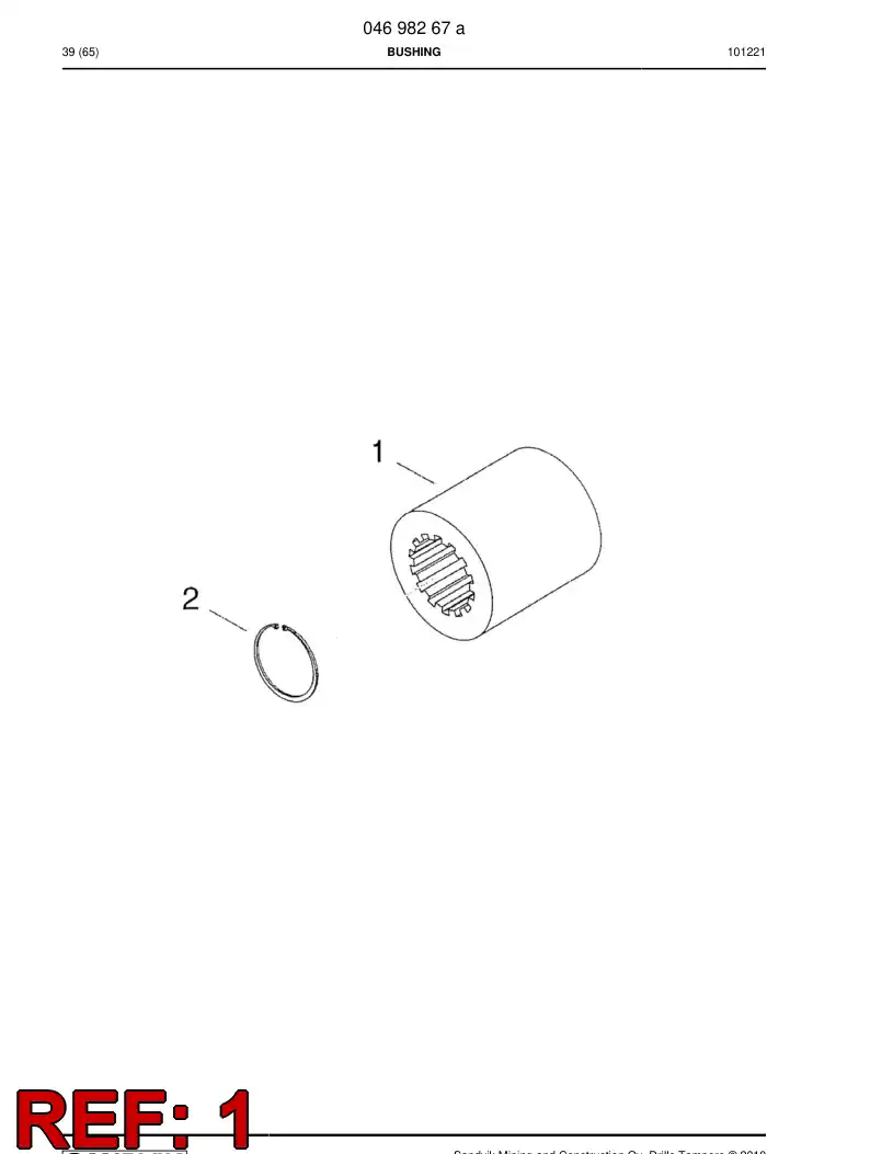 55017624 550 176 24 Bushing - Sandvik Technical Drawing