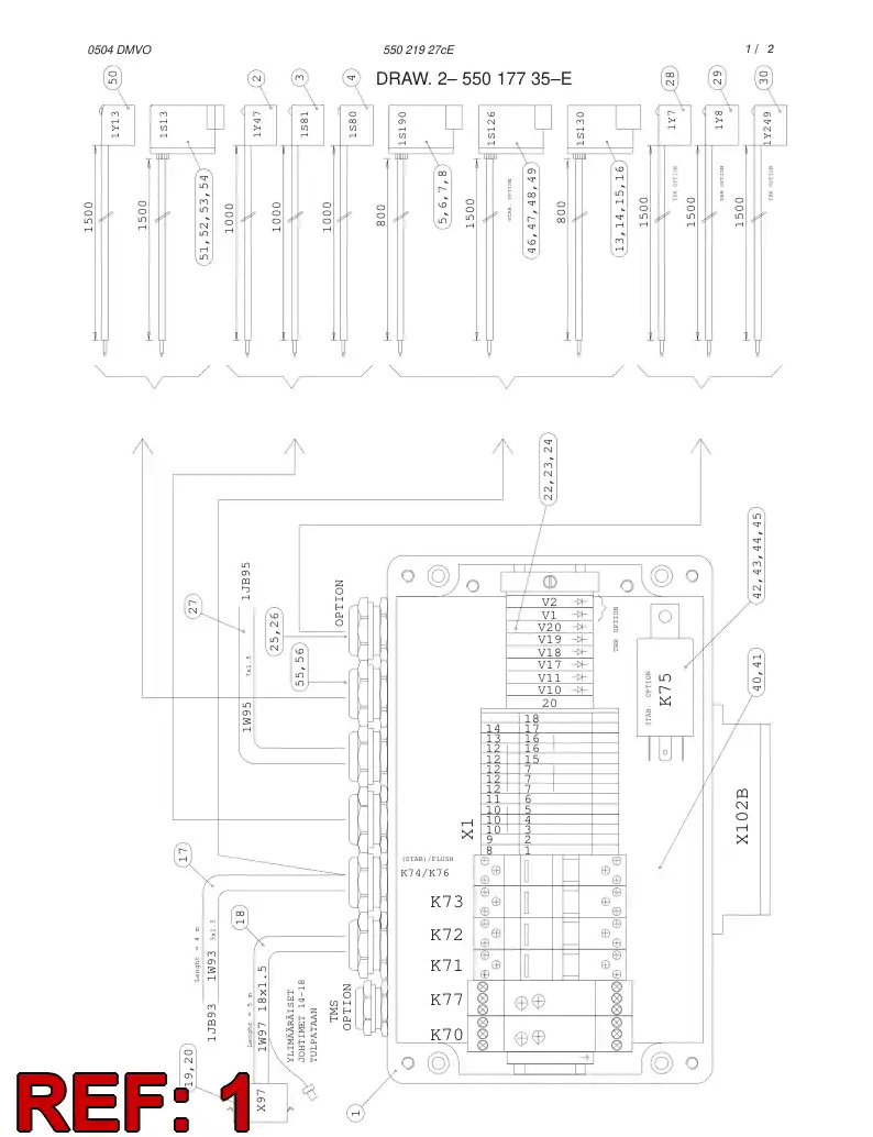 55017650 550 176 50 JUNCTION BOX ASSEMBLY - Sandvik Technical Drawing