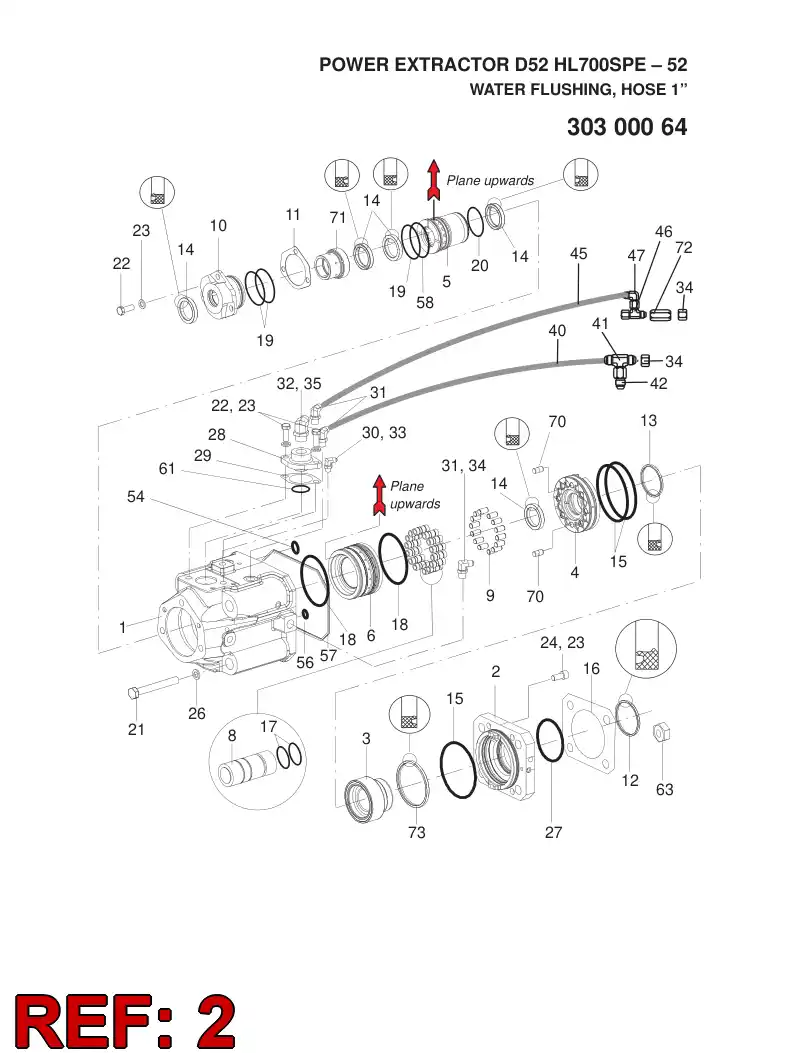 55017772 550 177 72 ADAPTER FLANGE - Sandvik Technical Drawing
