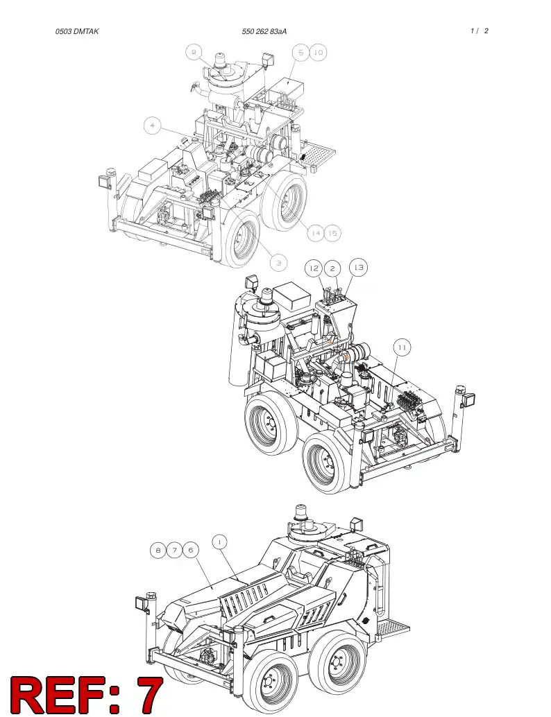 55017834 550 178 34 PNEUMATIC DIAGRAM - Sandvik Technical Drawing
