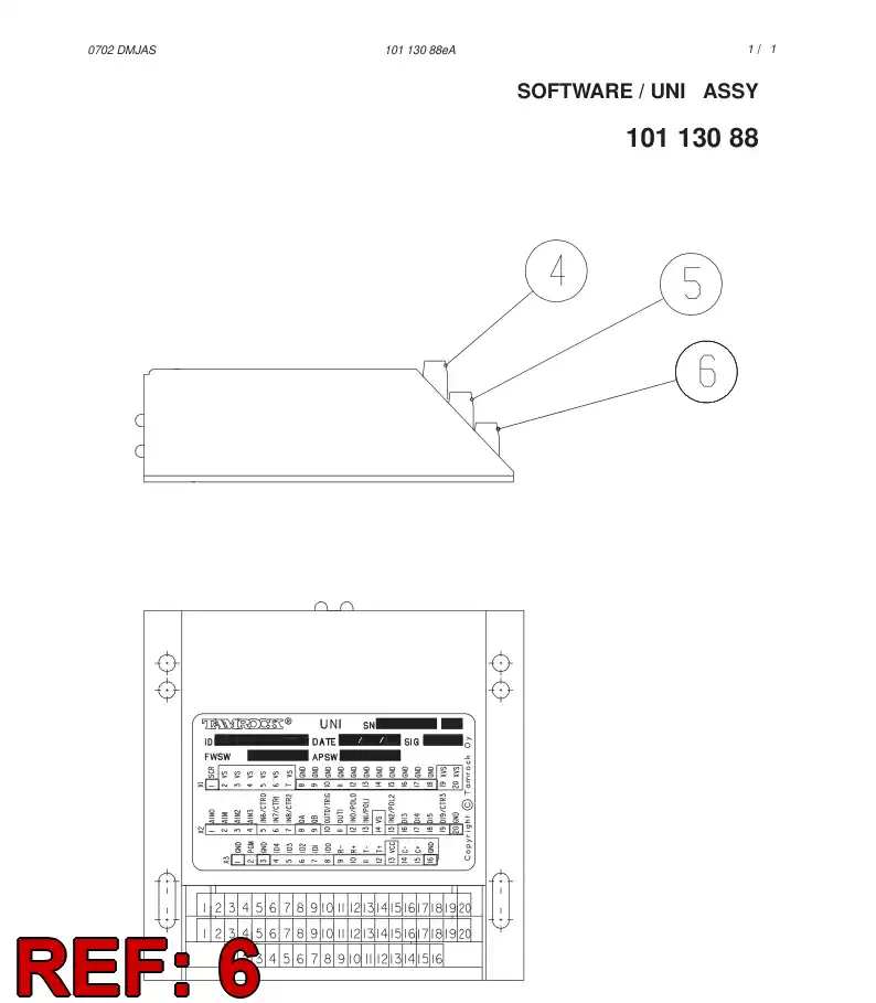 55017838 550 178 38 PLUG CONNECTOR - Sandvik Technical Drawing