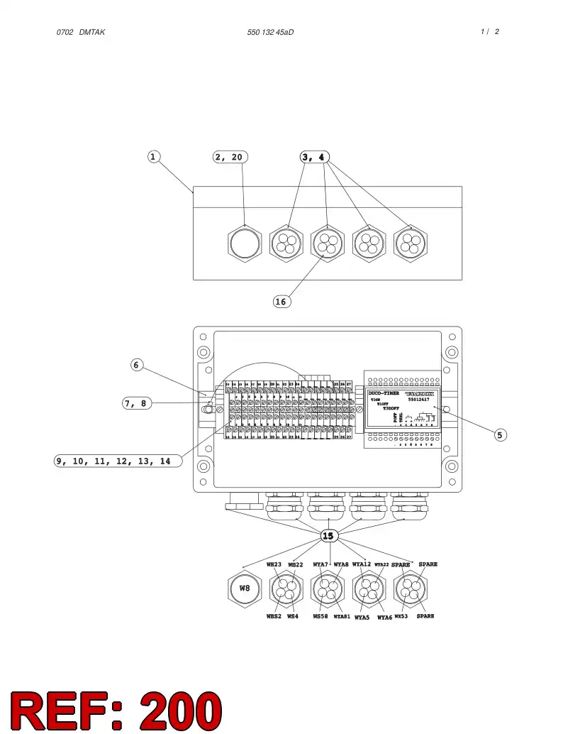 55017851 550 178 51 Cable label - Sandvik Technical Drawing