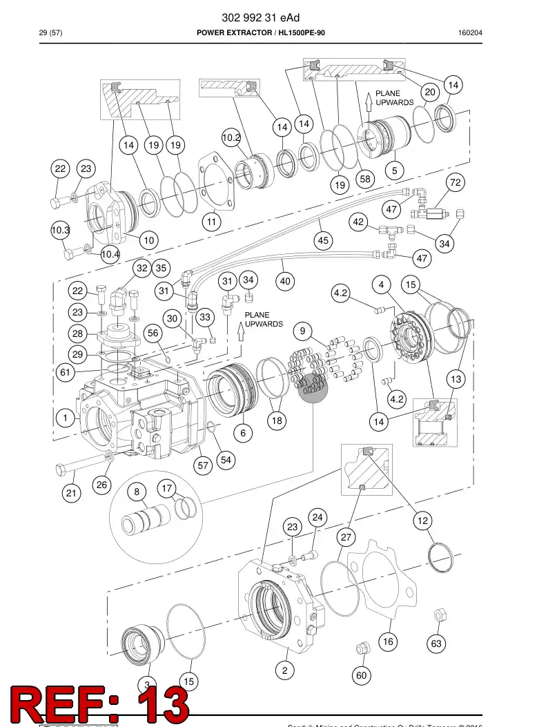 55018022a 550 180 22a U-SEAL - Sandvik Technical Drawing