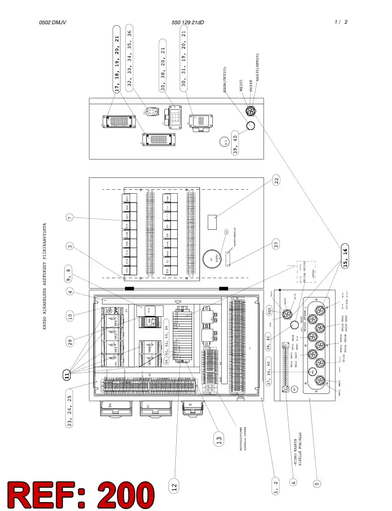 55018056 550 180 56 CABLE LABEL - Sandvik Technical Drawing