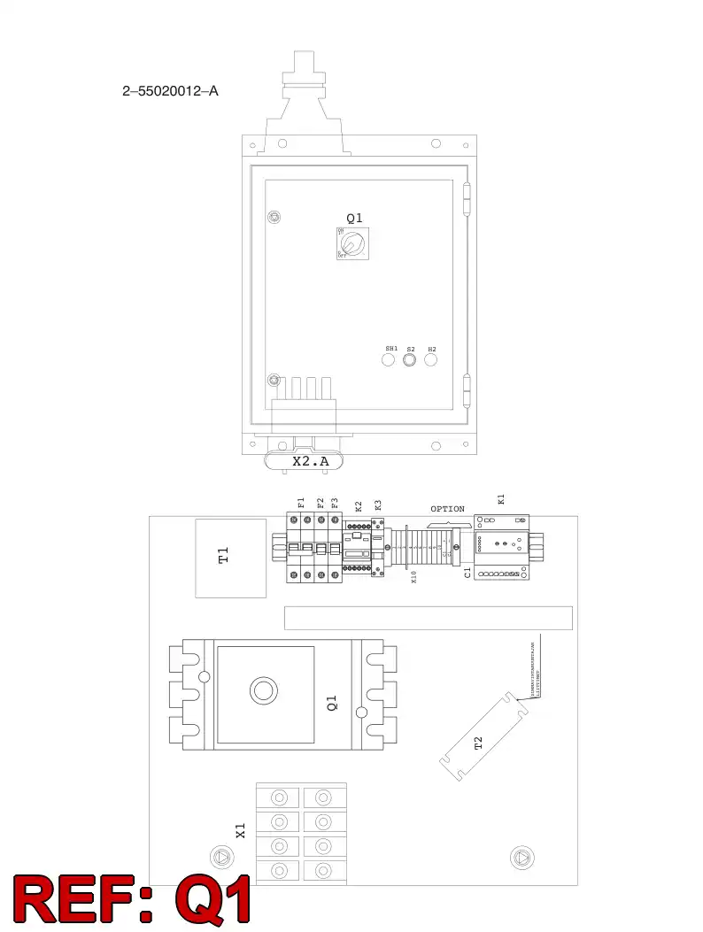 55018350 550 183 50 MOTOR PROTECTIVE CIRCUIT BREA - Sandvik Technical Drawing
