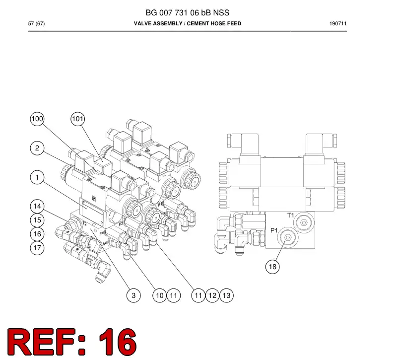 55018368 550 183 68 Adapter, Hydraulic - Sandvik Technical Drawing