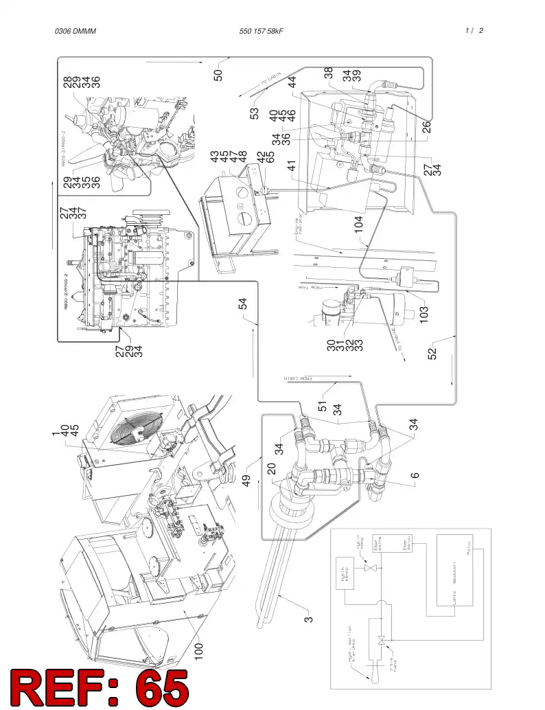 55018384 550 183 84 Filter Element, Air - Sandvik Technical Drawing