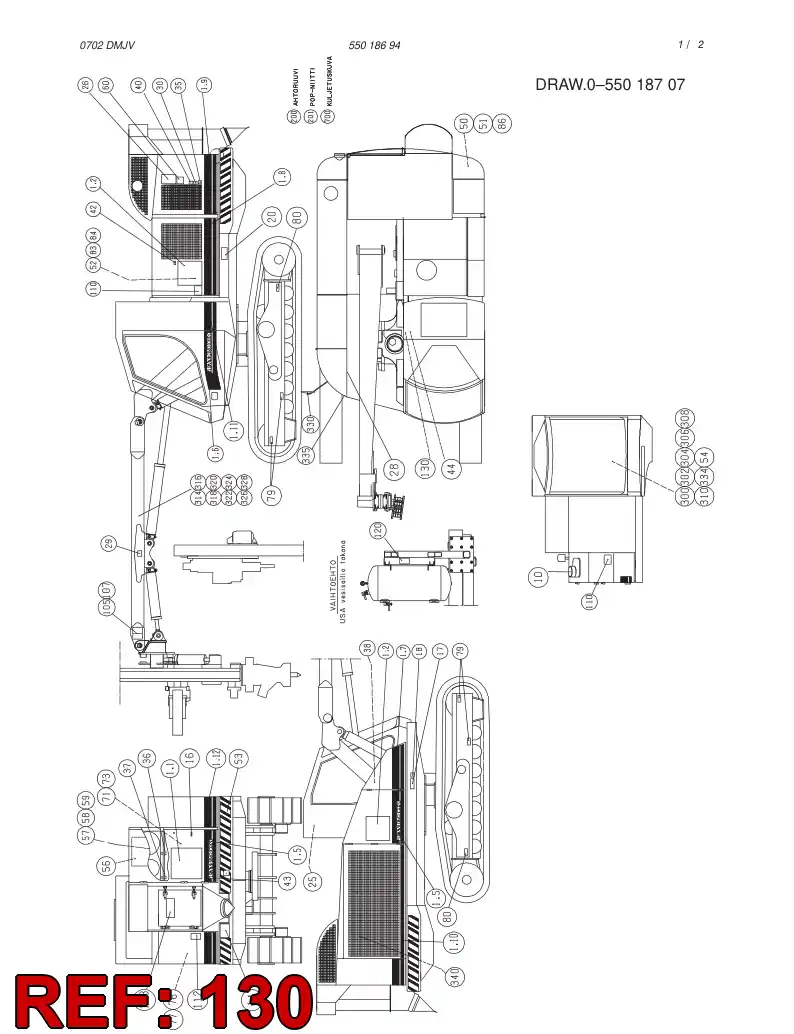 55018403 550 184 03 VAROITUSKILPISARJA - Sandvik Technical Drawing