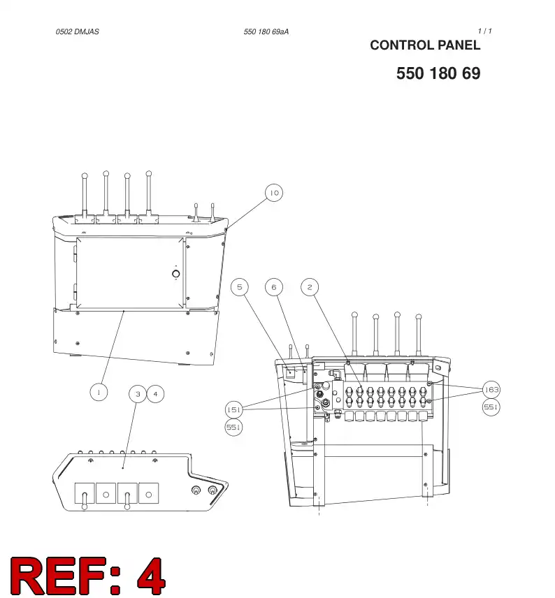 55018416 550 184 16 DECAL - Sandvik Technical Drawing