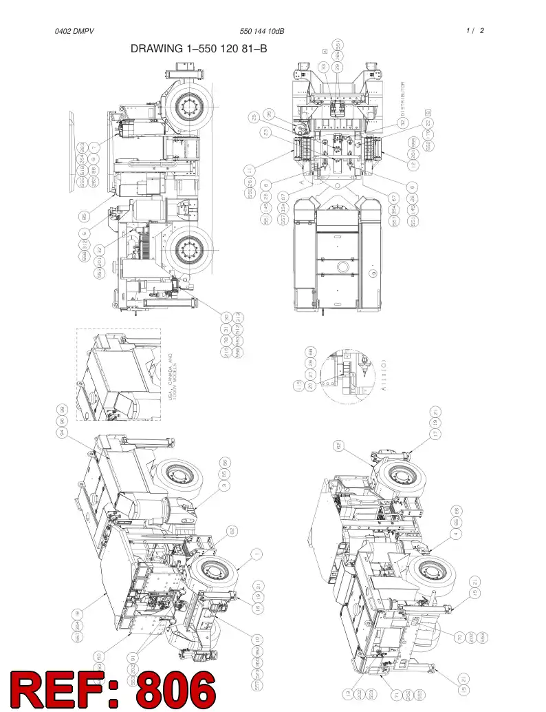 55018422 550 184 22 HOSING - Sandvik Technical Drawing