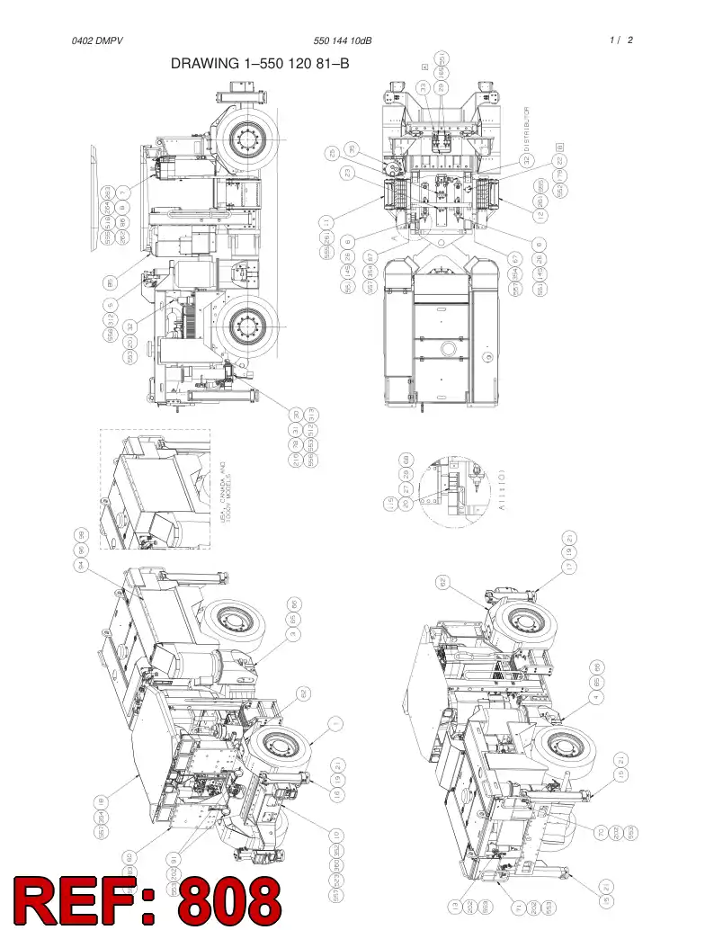55018423 550 184 23 HOSING - Sandvik Technical Drawing