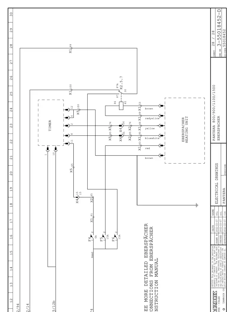 55018452cD 550 184 52cD CIRCUIT DIAGRAM + PARTS LIST - Sandvik Technical Drawing