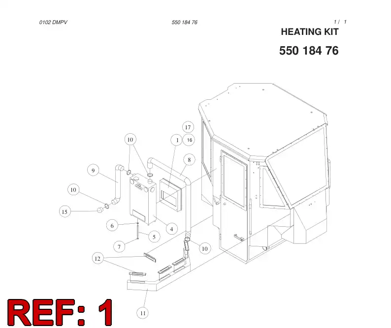 55018477 550 184 77 FILTER - Sandvik Technical Drawing