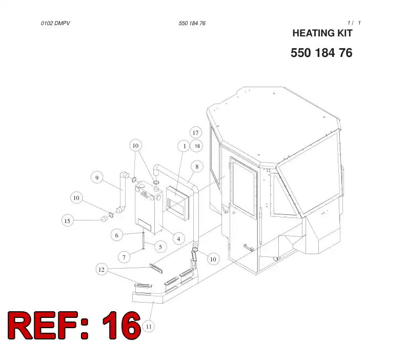 55018478 550 184 78 FILTER - Sandvik Technical Drawing