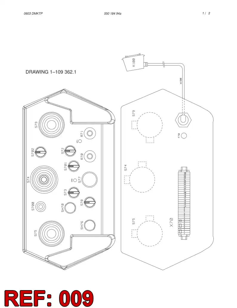 55018480 550 184 80 WIRING INSTRUCTION - Sandvik Technical Drawing
