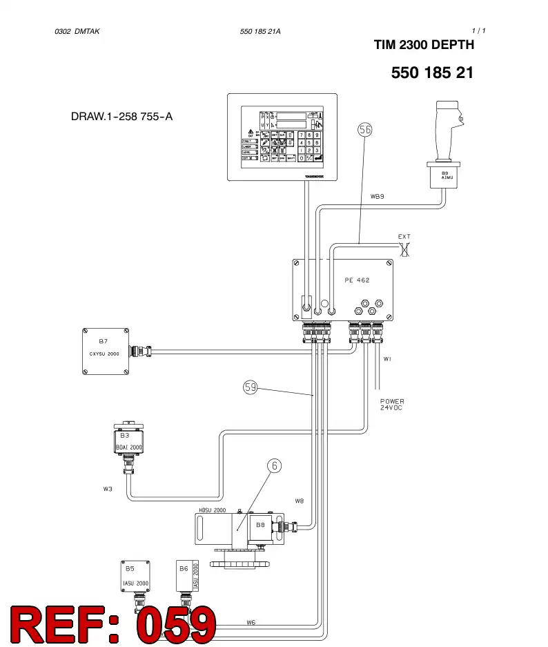 55018508 550 185 08 cableassembly - Sandvik Technical Drawing