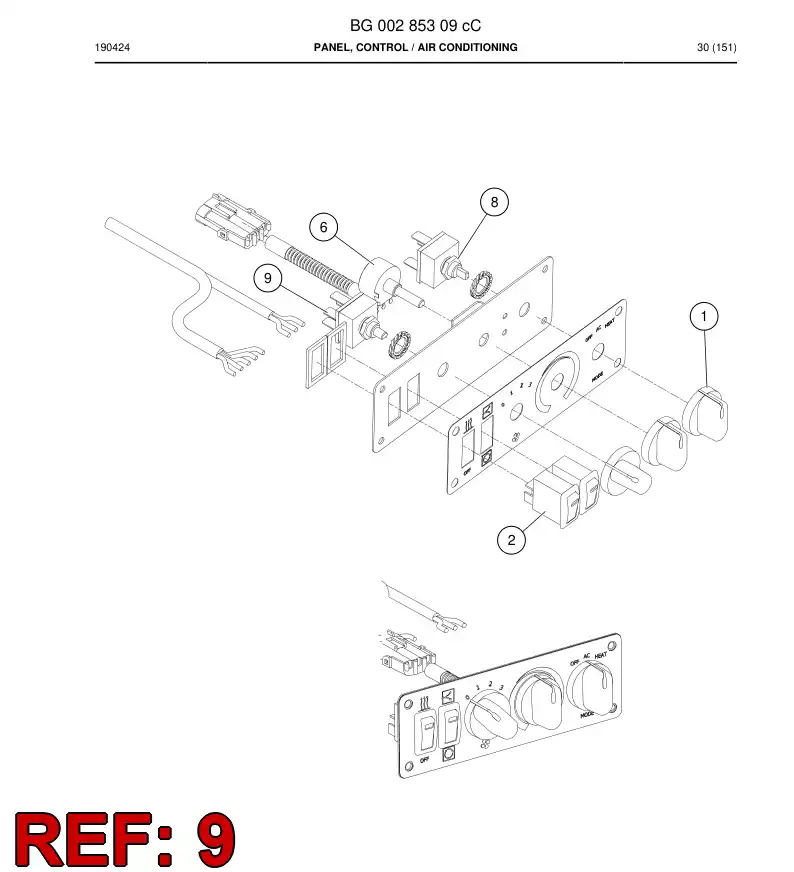 55018542 550 185 42 Switch - Sandvik Technical Drawing