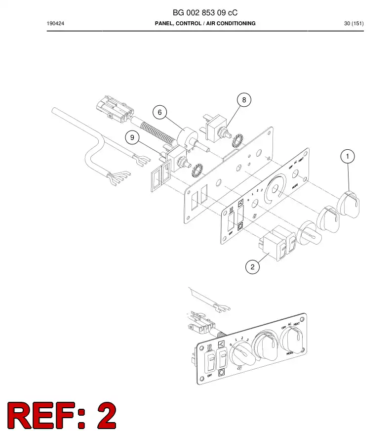55018544 550 185 44 Switch - Sandvik Technical Drawing