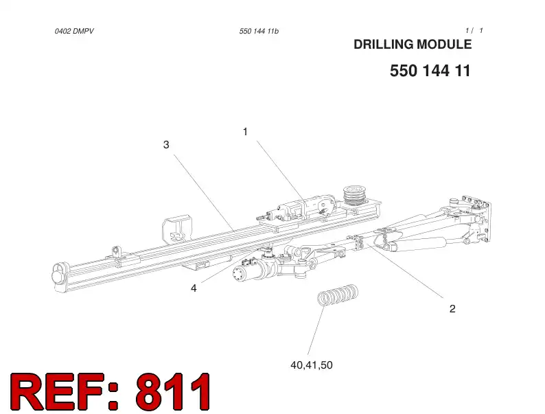 55018591 550 185 91 HOSING DRILLING - Sandvik Technical Drawing