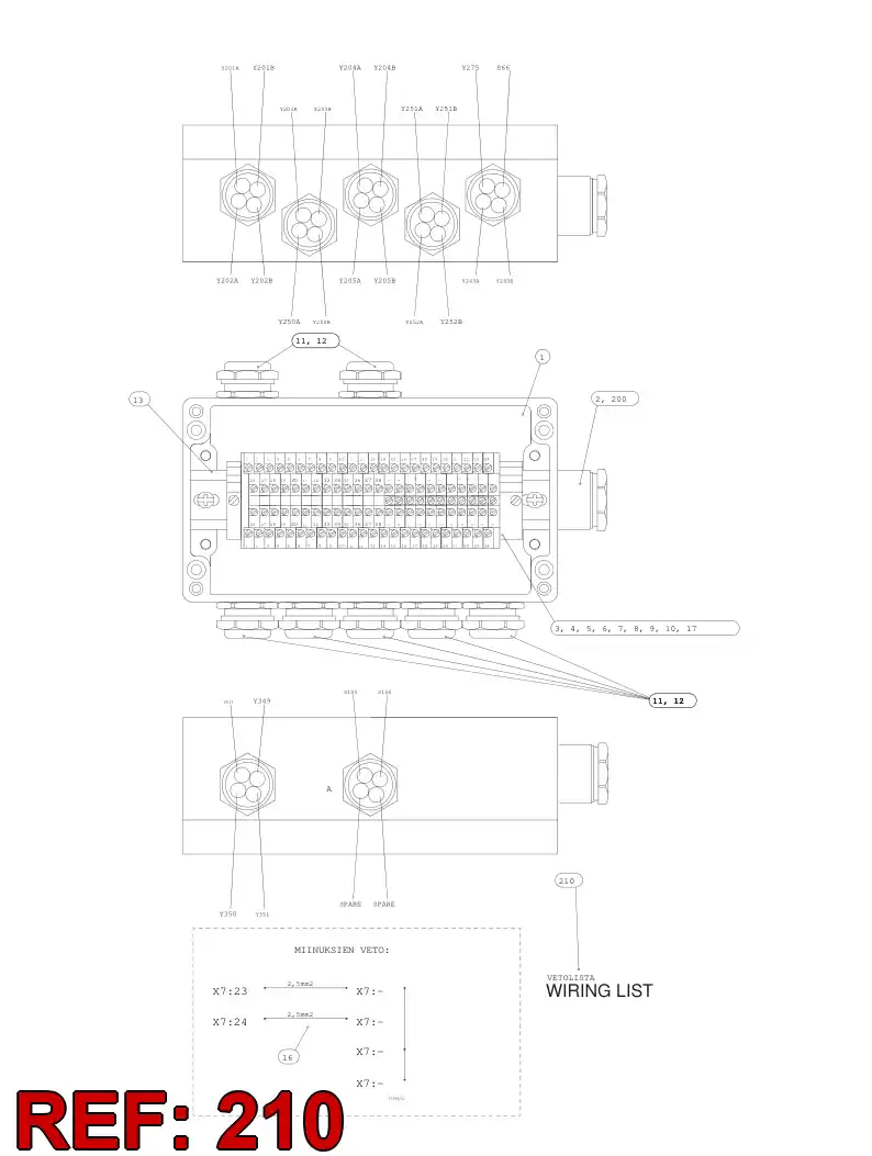 55018601 550 186 01 CABLE LABEL - Sandvik Technical Drawing