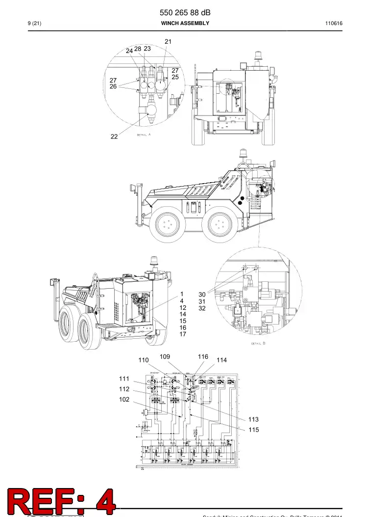 55018661b 550 186 61b Wire Rope - Sandvik Technical Drawing