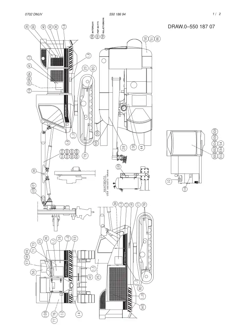 55018694 550 186 94 SIGN AND DECAL ASSEMBLY - Sandvik Technical Drawing