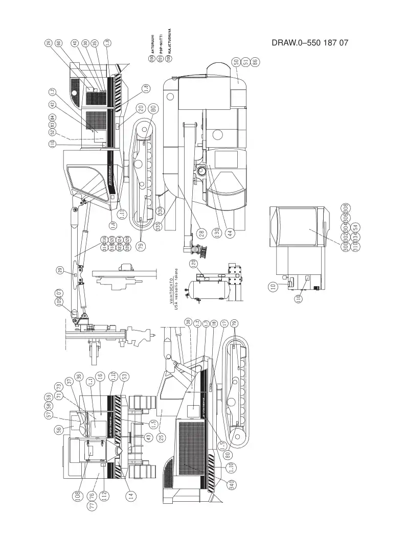 55018696 550 186 96 SIGN AND DECAL ASSEMBLY - Sandvik Technical Drawing