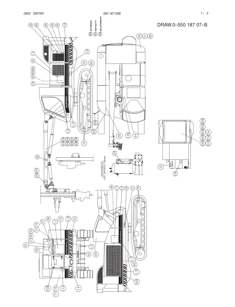 55018700 550 187 00 SIGN AND DECAL ASSEMBLY - Sandvik Technical Drawing