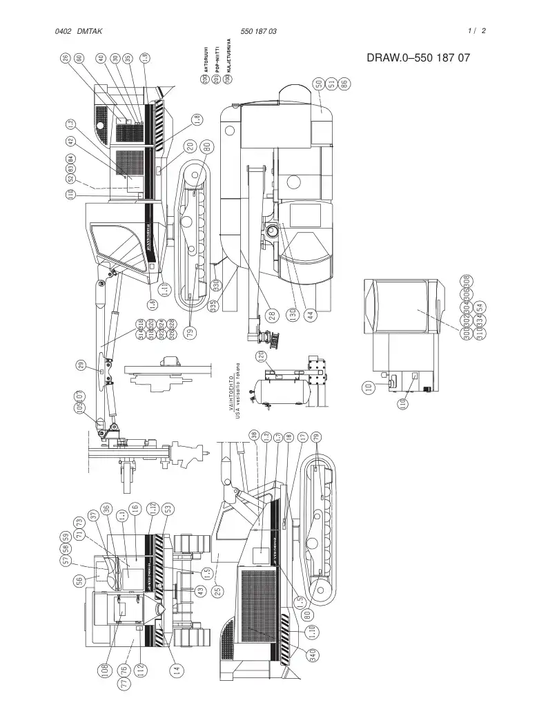55018703 550 187 03 SIGN AND DECAL ASSEMBLY - Sandvik Technical Drawing