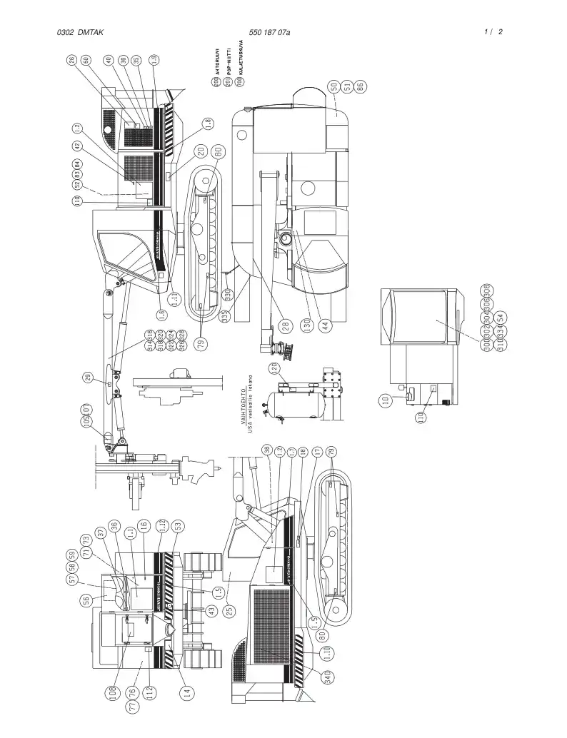 55018707a 550 187 07a SIGN AND DECAL ASSEMBLY - Sandvik Technical Drawing