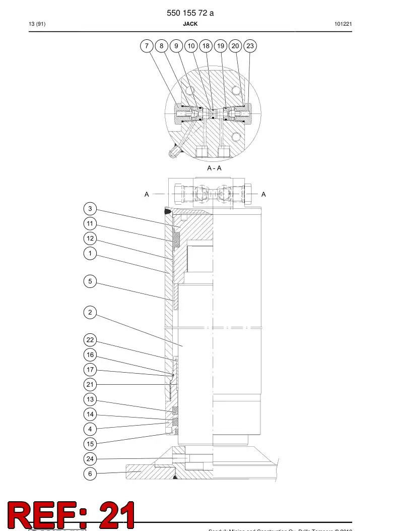 55018718a 550 187 18a Bearing - Sandvik Technical Drawing