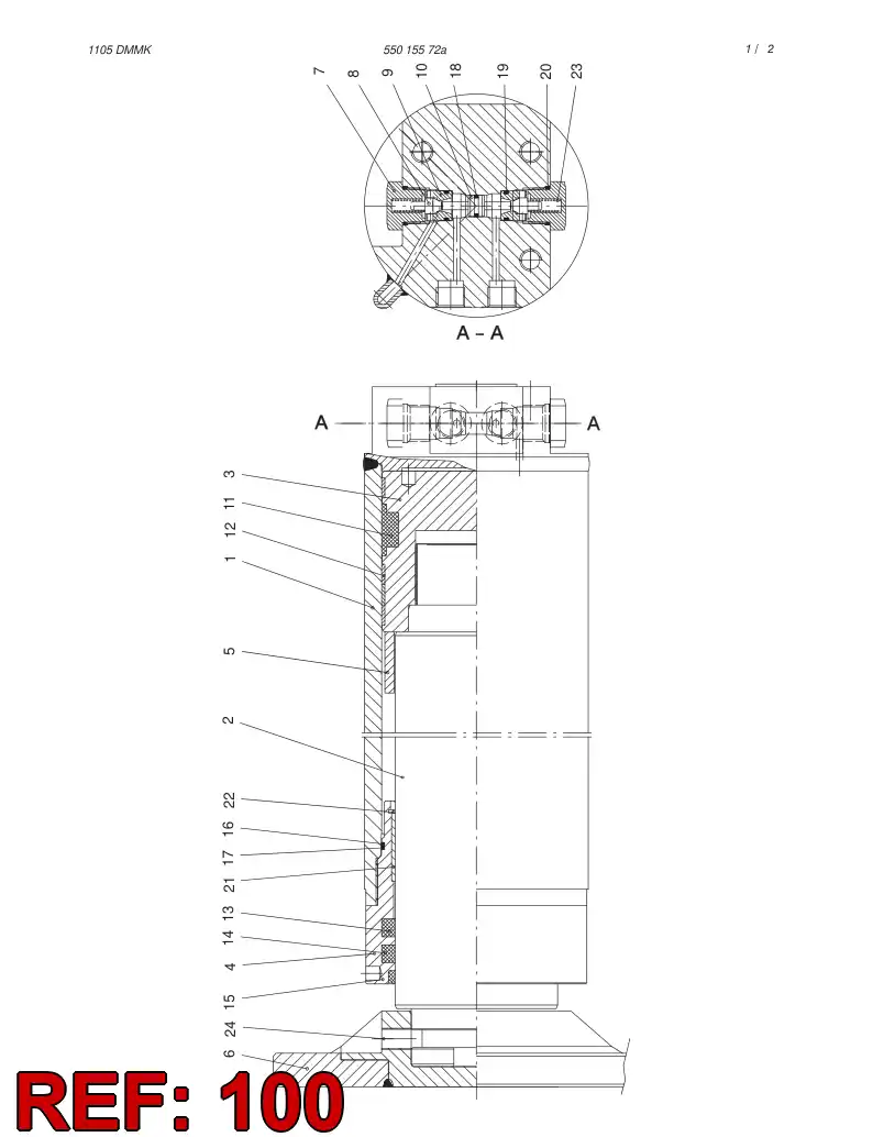 55018720 550 187 20 SEAL KIT - Sandvik Technical Drawing