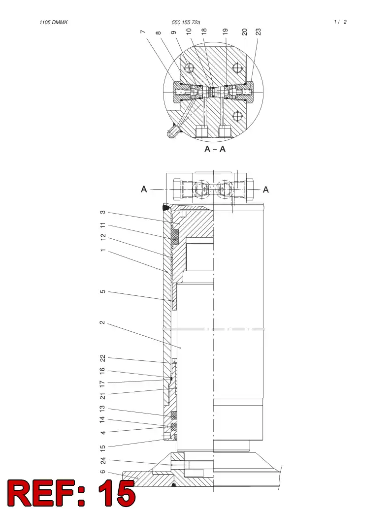 55018724 550 187 24 WIPER - Sandvik Technical Drawing