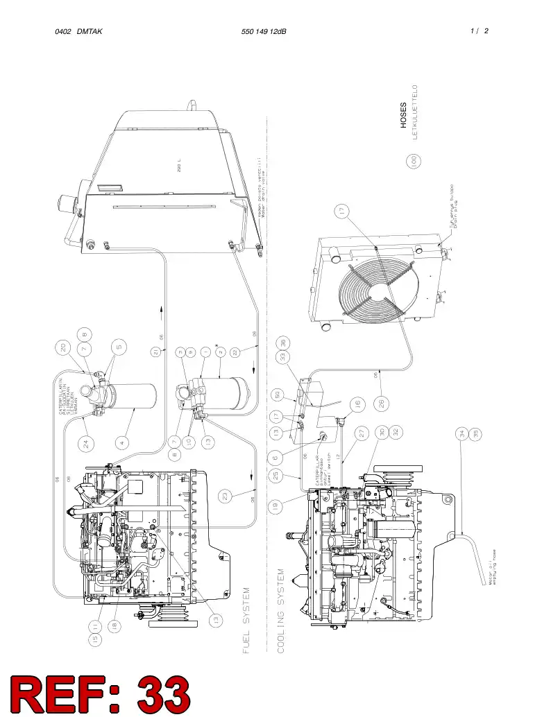 55018727 550 187 27 HOSE - Sandvik Technical Drawing