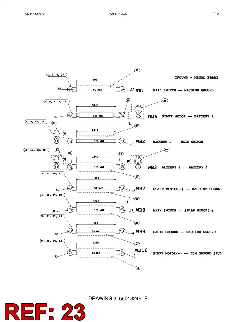 55018734 550 187 34 GUARD - Sandvik Technical Drawing