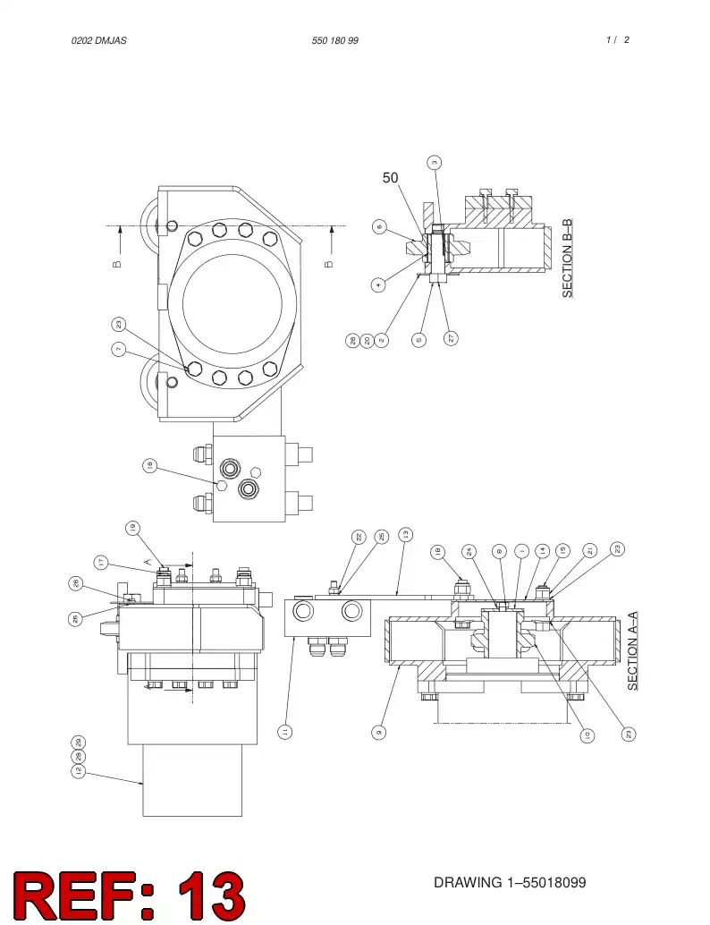 55018764 550 187 64 PLATE - Sandvik Technical Drawing