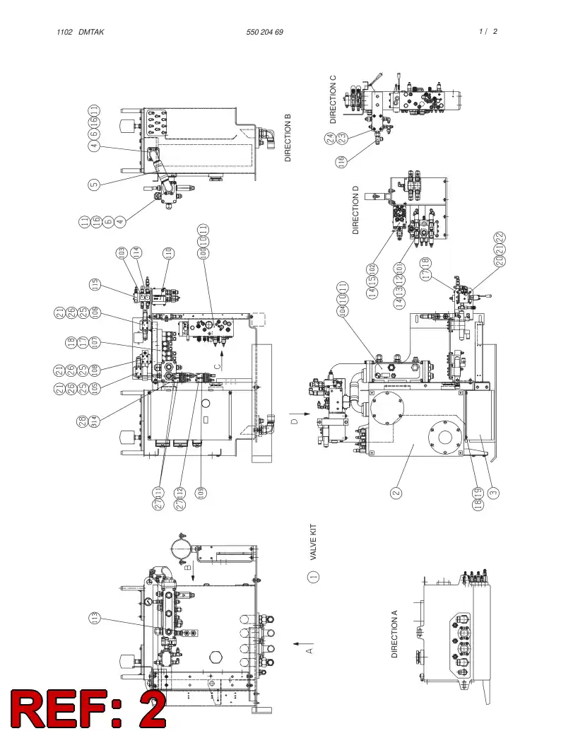 55018772 550 187 72 HYDRAULIC RECEIVER - Sandvik Technical Drawing